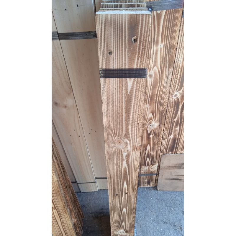 DUTCH TEAK WOOD BOARD ALREADY BURNT ขนาด 1.5 CM X 9 CM X 100 CM