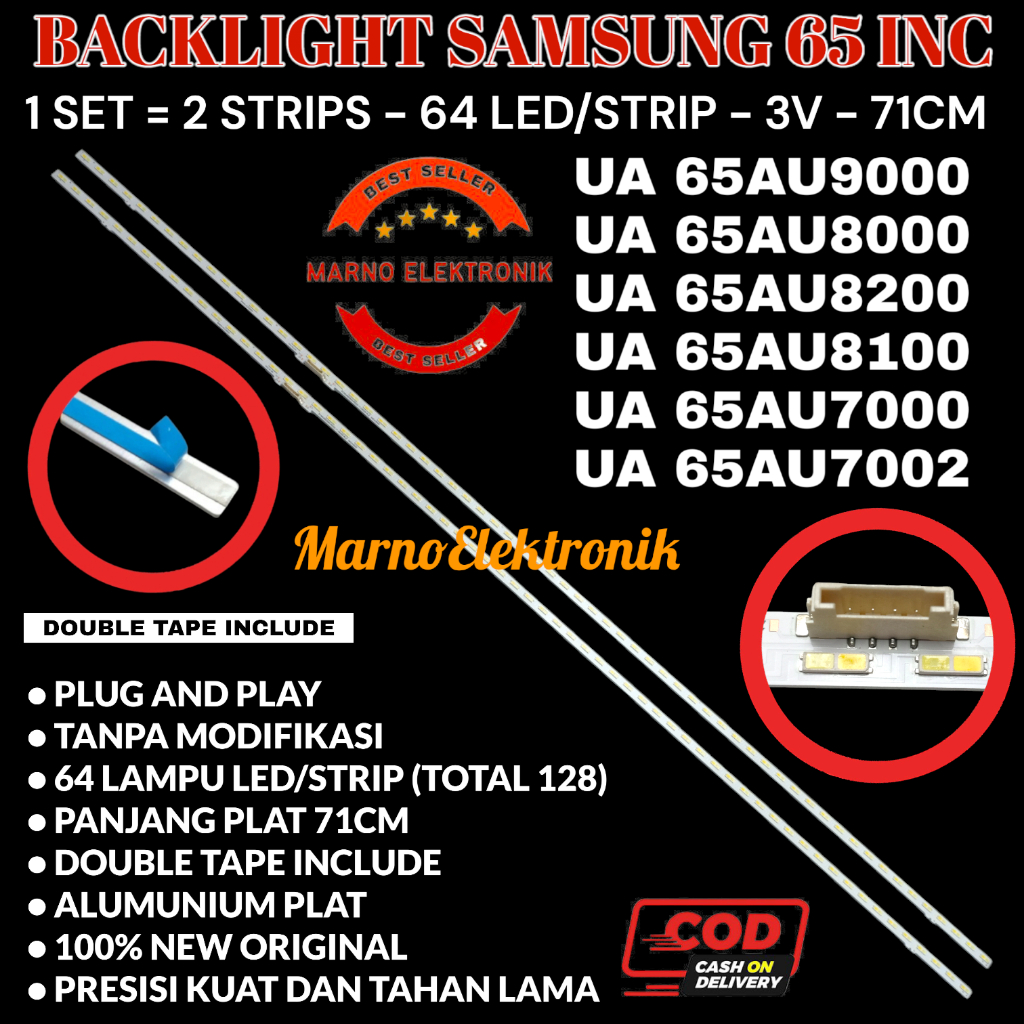 SAMSUNG TV BACKLIGHT 65 INC UA 65AU9000 65AU8000 65AU8200 65AU8100 65AU7000 65AU7002 UA65AU9000 UA65
