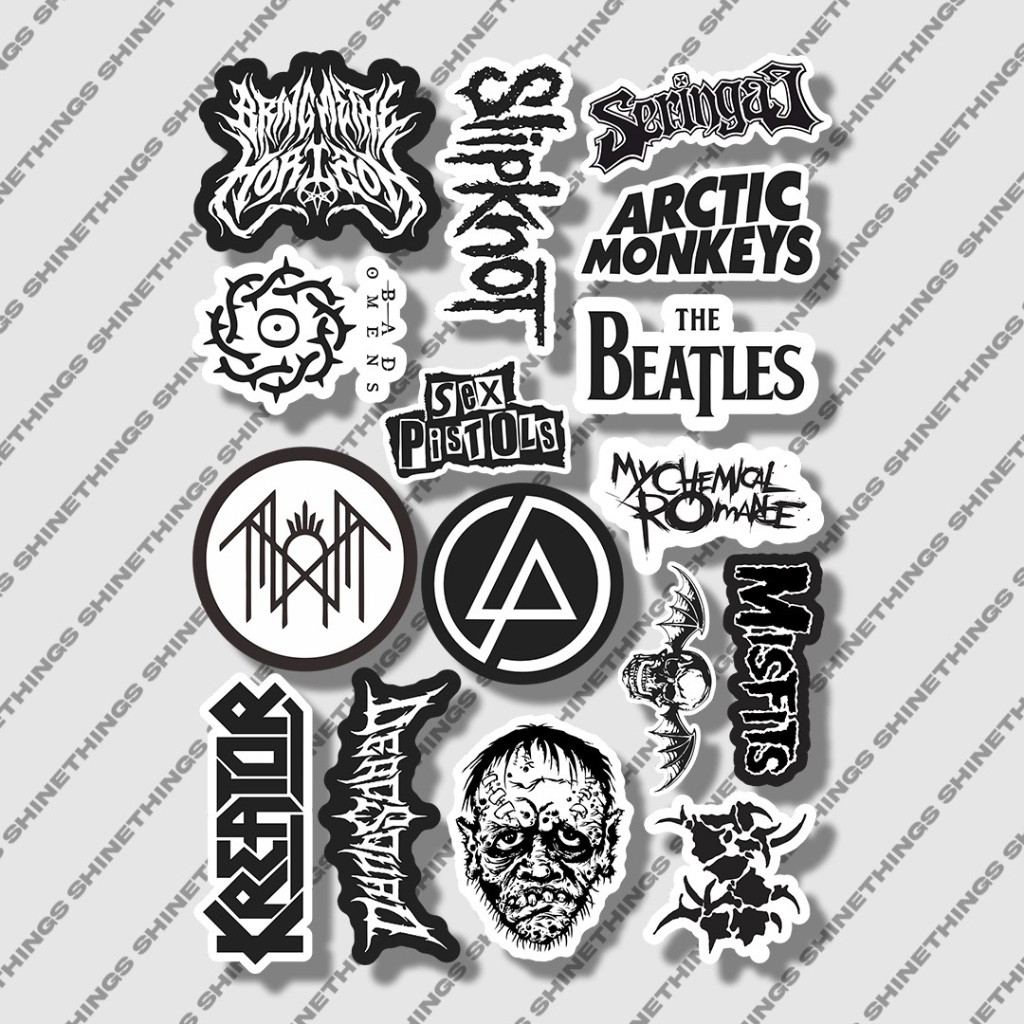 SLIPKNOT BMTH MCR AVENGED แถบโลหะ สติ๊กเกอร์แพ็ค || สติ๊กเกอร์แพ็คเพลง