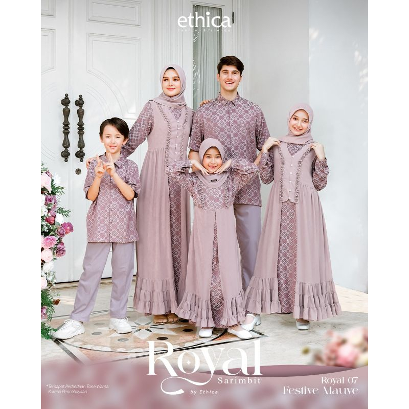 Royal 07 Festive Mauve Sarimbit Family Ethica ล่าสุด/Kagumi 303 Festive Mauve/Kahfi 300 Festive Mauv