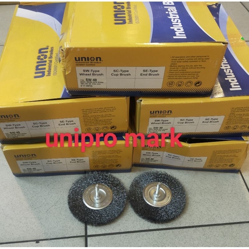 SHANK SW-40/SW40 WHEEL BRUSH HANDLE BRUSH STEEL 100 MM-4 IN UNION