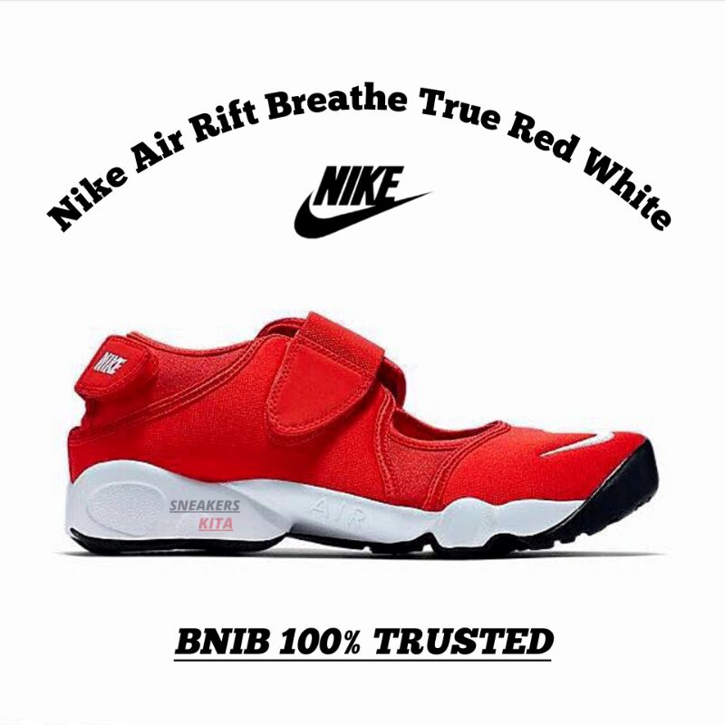 [SANDAL Shoes] Nike Air Rift Breathe True Red White/Nike Rift Ninja ของแท้ 100%