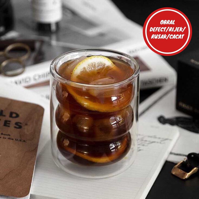 แก้วน้ํา Borosilicate Double Wall Glass 225ml - JJ915