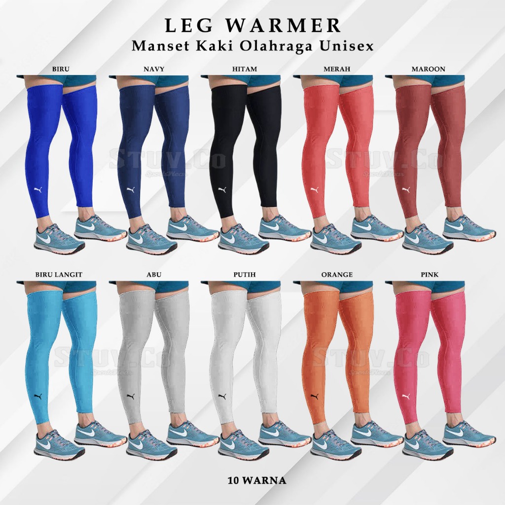 A PAIR OF LEG WARMER KNEEPAD LEGGING CUFF KNEE PROTECTOR LEG SLEEVE SPORTS BASKETBALL FUTSAL FOOTBAL