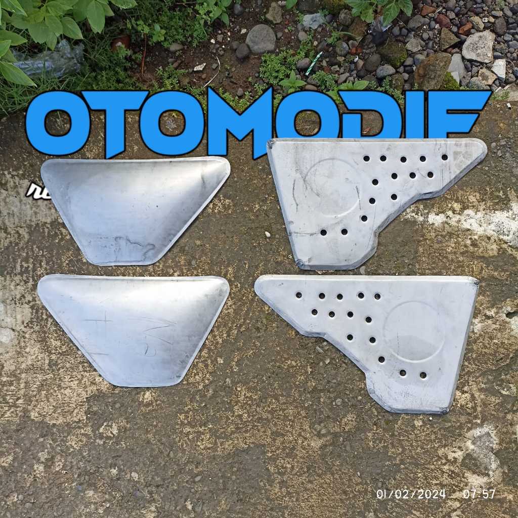 กล่องแบตเตอรี่ฝาครอบแบตเตอรี่ฝาครอบแบตเตอรี่ด้านข้าง BODY Custom Japstyle วัสดุ Jeeptil Scrambler Cross Mudguard Mudguard Mudguard CB GL Thunder Byson Megapro Tiger CBR CB150R Vixion Bandit ราศีพิจิก Win RX Kong