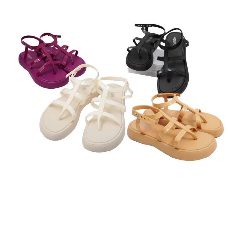 YESPLUS PRELOVED IMPORTED GLADIATOR STRAP JELLY SANDALS