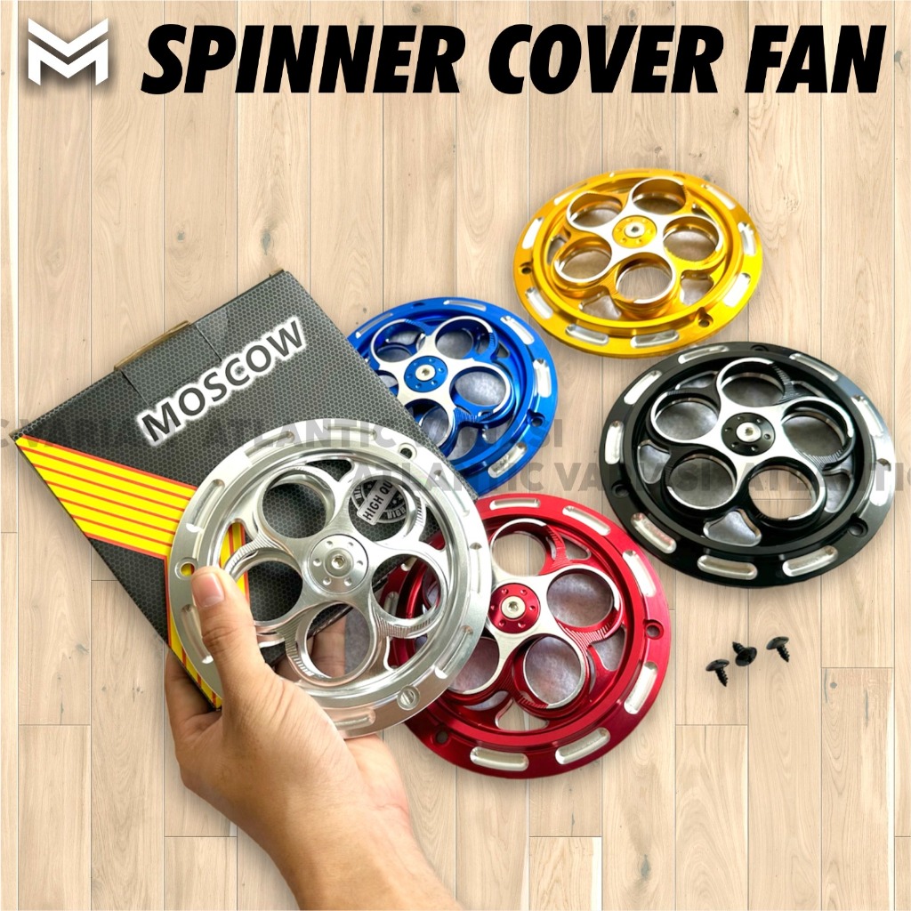 Mesin อัตโนมัติเครื่องยนต์พัดลม SPINER COVER SPINNER ฝาครอบพัดลมเครื่องยนต์ COOLING ป้องกันอลูมิเนียม CNC พัดลมเครื่อง SPINER คุณภาพ MOSCOW UNIVERSAL MIO SCOOPY BEAT VESPA FINI MIO SPORTY ETCER ฝาครอบเครื่องยนต์