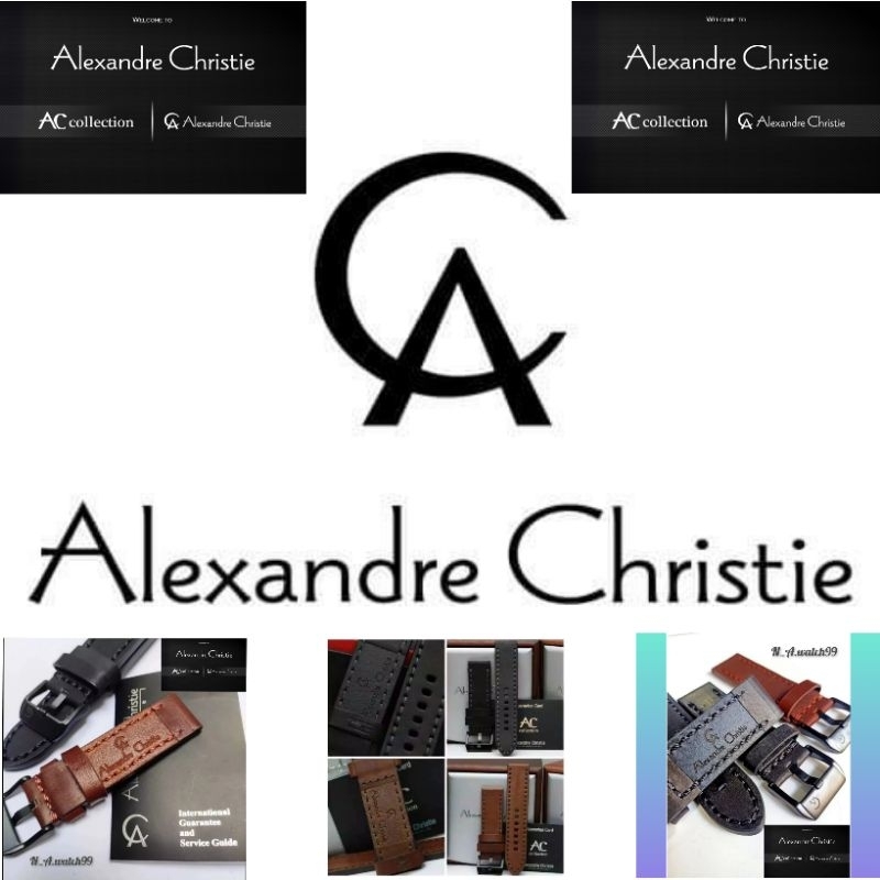 Alexandre Christie สายนาฬิกาข้อมือ สายหนัง พรีเมี่ยม แบบดั้งเดิม