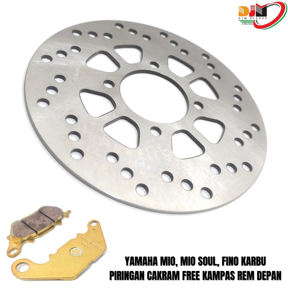 จานดิสหน้าสําหรับ Mio Sporty, Mio Soul, Xeon, Fino Bonus ผ้าเบรคหน้า 1 ชุด (Mx)