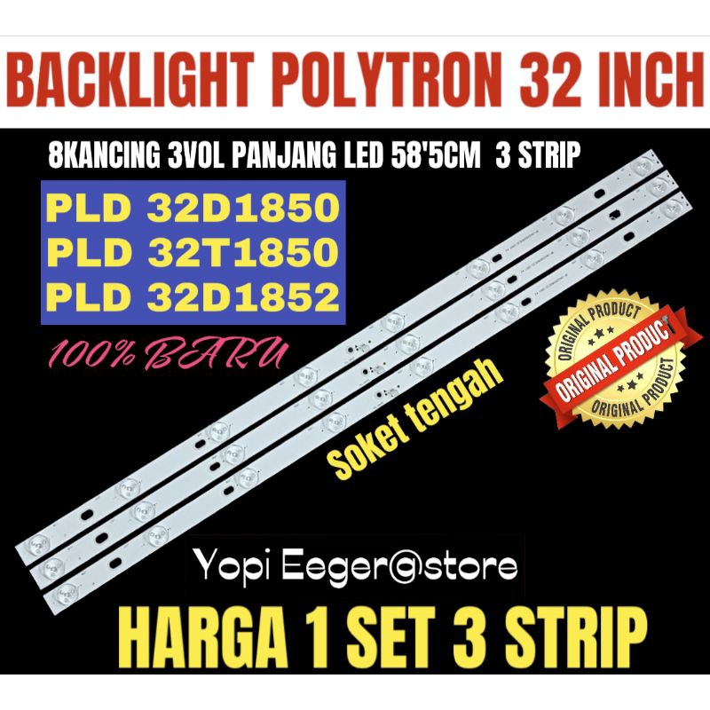 POLYTRON 32 INCH LCD LED TV BACKLIGHT PLD-32D1850-PLD-32T1850 POLYTRON 32 INCH TV BACKLIGHT