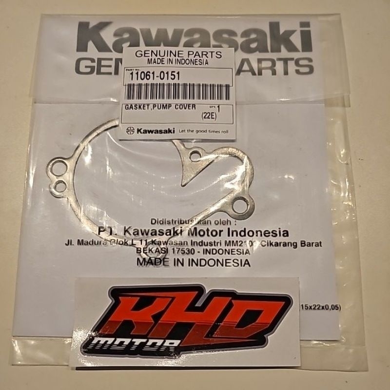 ปะเก็นฝาครอบปั๊มหม้อน้ํา สําหรับ Kawasaki Ninja 150 R RR ZX SS KIS M 11061 0151
