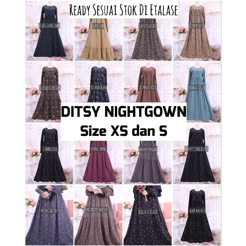 พร้อม ship❗DITSY NIGHTGOWN ขนาด XS และ S AXELLE สีเขียว DIVER MILLSTONE FAYE MOSSGREEN MEIER SABLE R