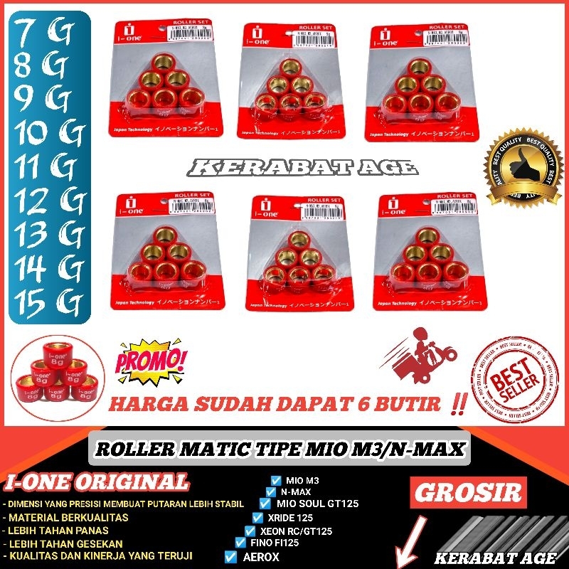 I ONE ROLLER LOLER Racing Motor Nmax Mio M3 SZ Aerox Lexy Xeon Fino 125 8910111213 กรัม กรัม กรัม กร