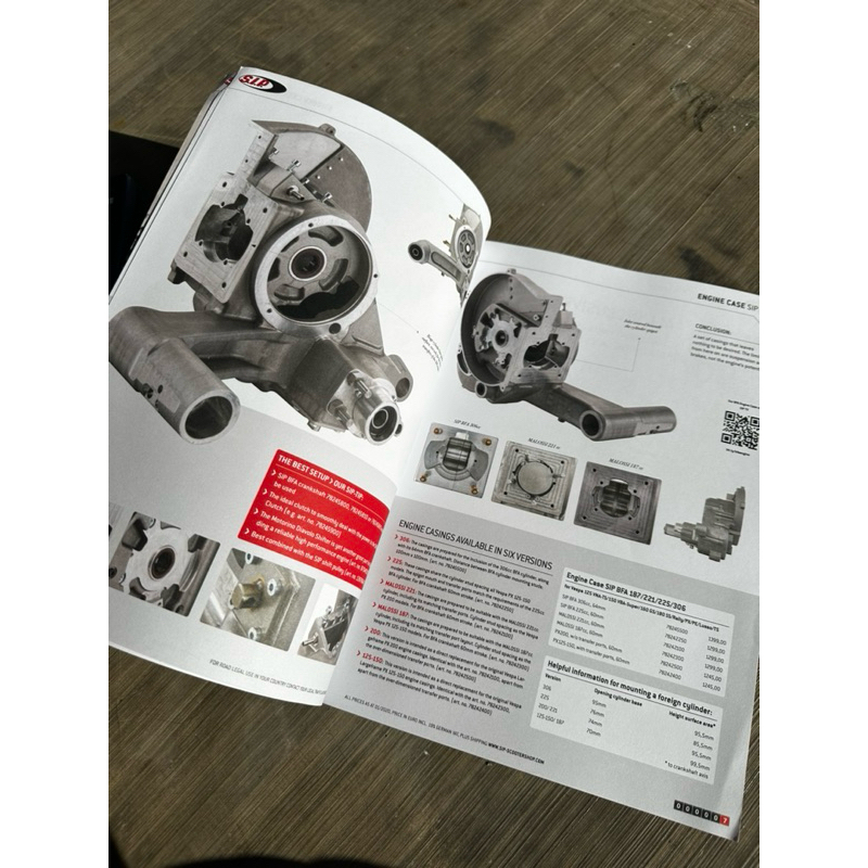 นิตยสารและแคตตาล็อกส่วนส่วนส่วนส่วน vespa sip ดั้งเดิม