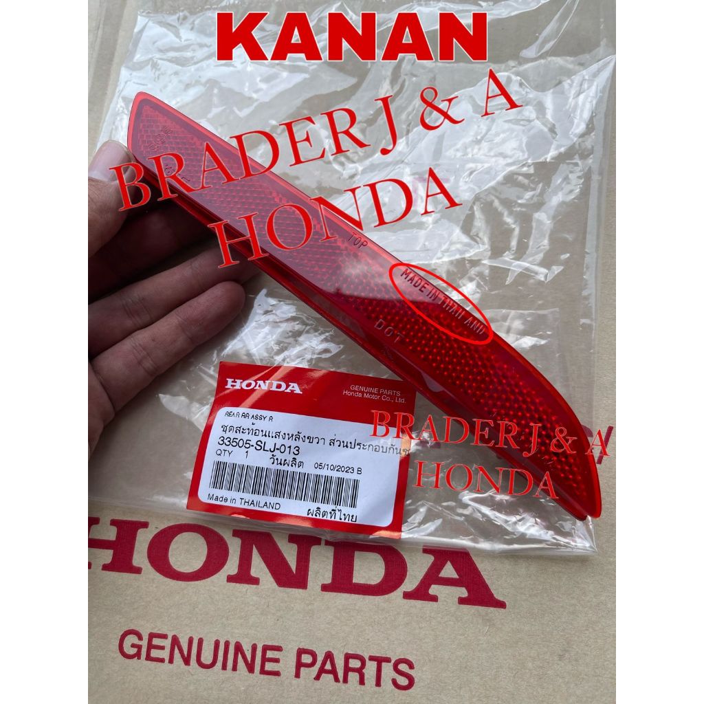 MATA CATS EYE RESERCTOR REAR BUMPER JAZZ GE8 TYPE S RS CRV GEN 4 RM1 RM3 2008 2009 2010 2011 2012 20