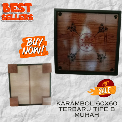 ! Karambol Table UK 60X60 Type B ฟรีเมล็ดและน้ํามันหล่อลื่นล่าสุด