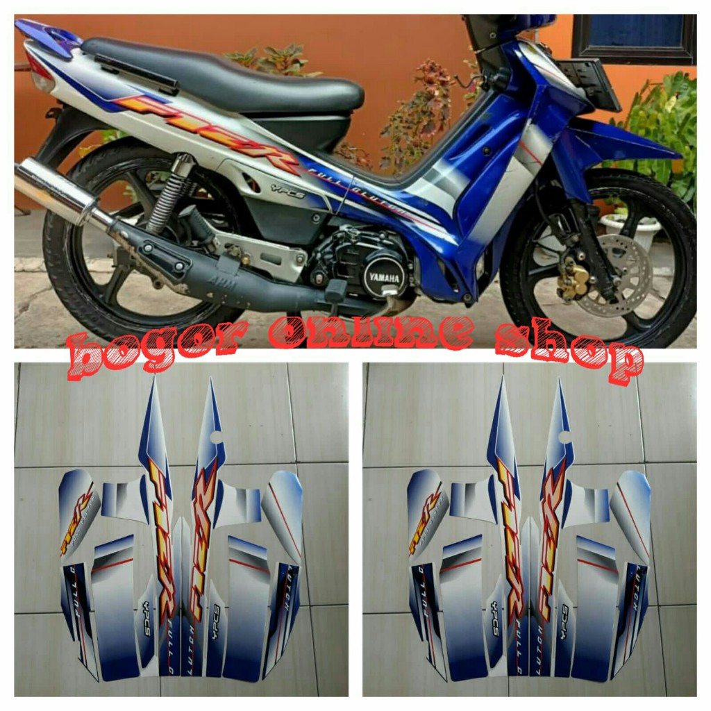 F1zr 2003 สติ๊กเกอร์มอเตอร์ไซค์สีขาว-น้ําเงิน