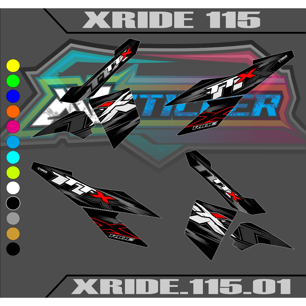 สติกเกอร์ Xride X RIDE 115 Old Variation Of Sticker Lis List Body Lis สําหรับติดตกแต่งรถยนต์ X RIDE CODE 01
