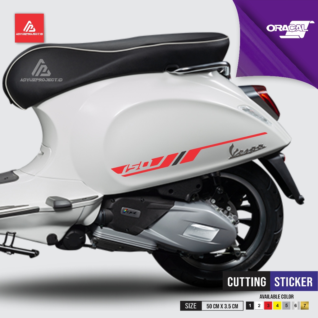 STRIPING VESPA SPRINT 150 (2PCS) สติ๊กเกอร์ตัดรถรถจักรยานยนต์ Vespa Scoopy Vino Vario Beat Mio Nmax Aerox Matic