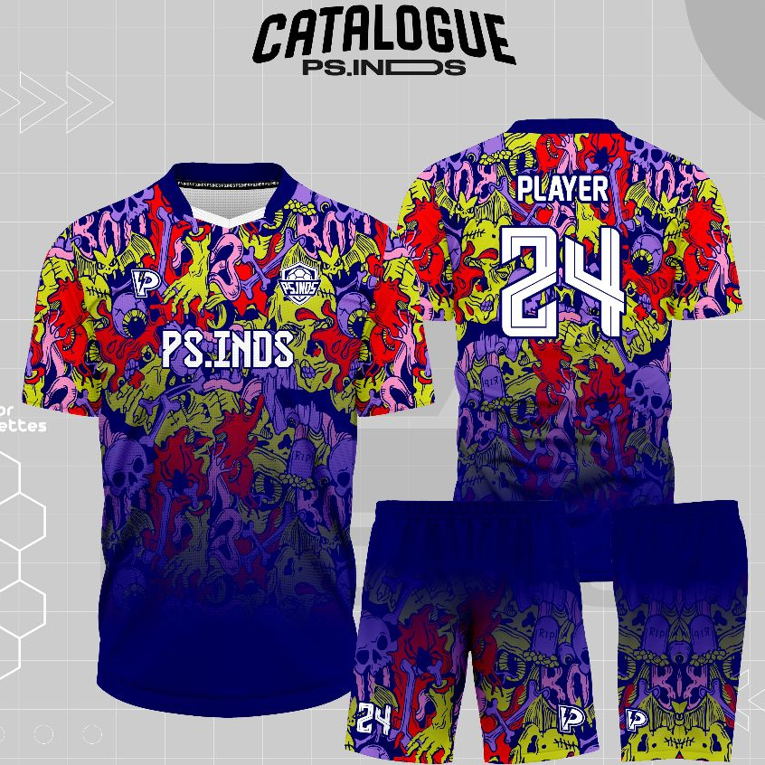 Futsal Jersey Single Dryfit Futsal Print Football Print Sportswear – H3V2