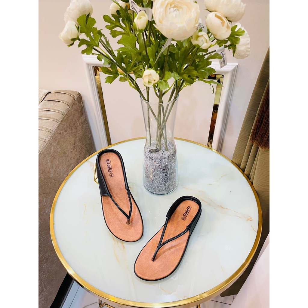 รองเท้าแตะหนังผู้หญิง SESY BK CAPIT STYLE - ของแท้จาก GARUT