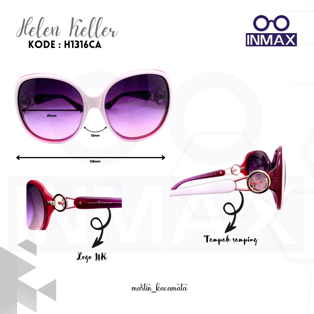 Helen Keller / Women& 39;s Travel Glasses / แว่นกันแดด / H1316CA