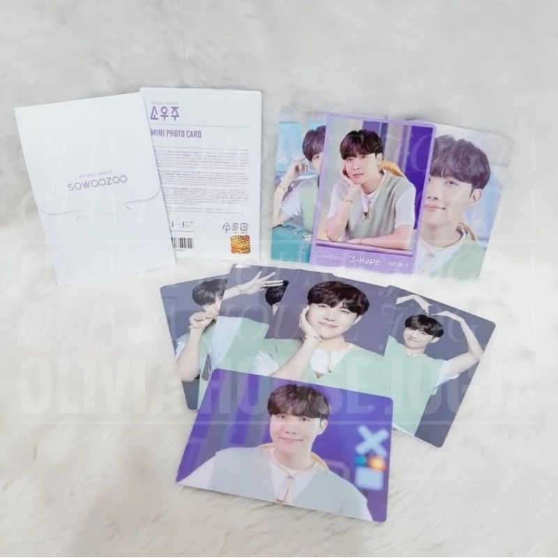 Photocard Jhope BTS Sowoozoo White Mini Photocard BTS 2021 Muster Sowoozoo Jhope White