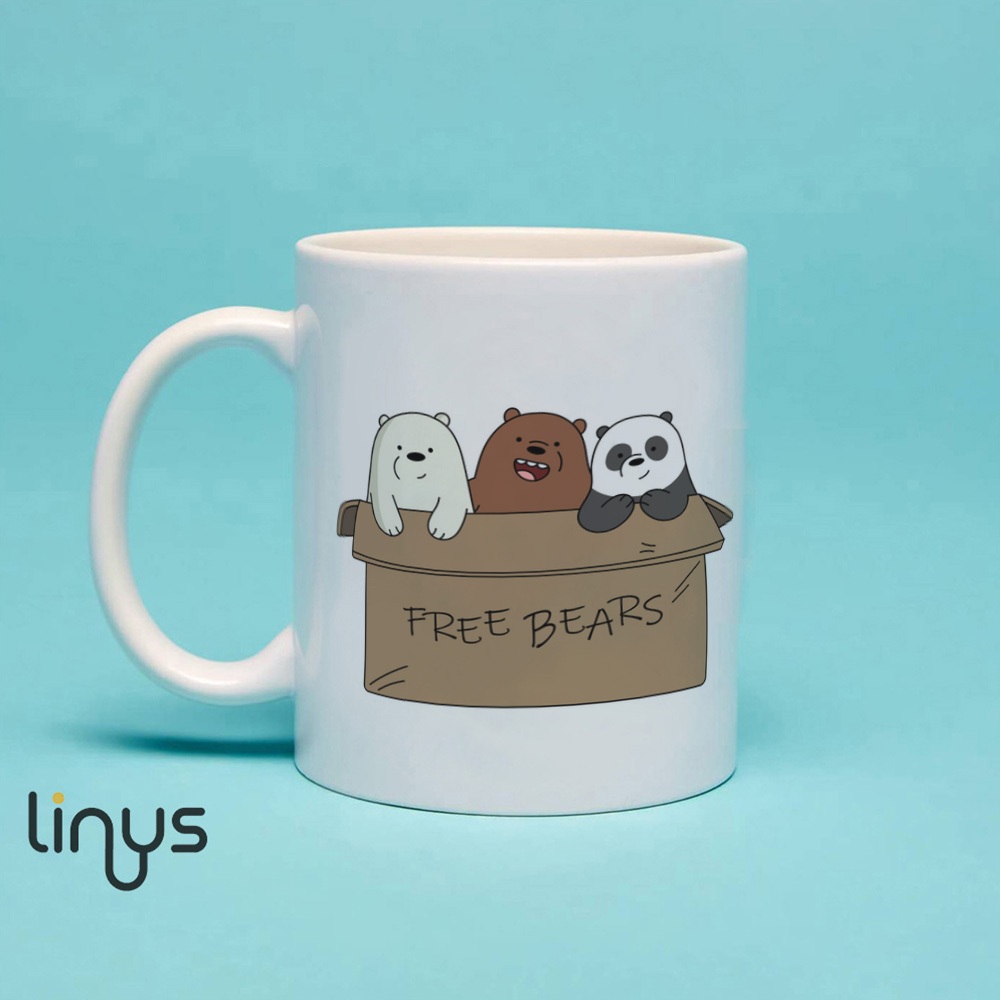 We Bare Bears Free Bears แก้วกาแฟ