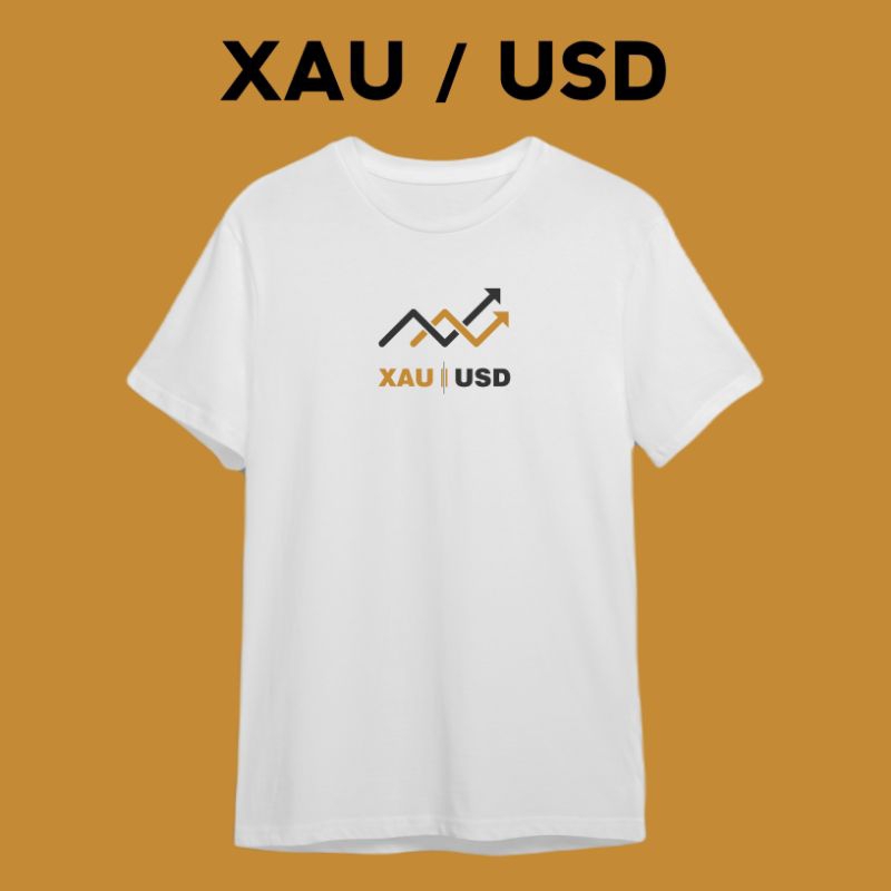 [HOT] TSHIRT TRADER FOREX XAU/USD / PREMIUM 30S COMBED COTTON / WHITE / UNISEX สําหรับผู้ชายและผู้หญ