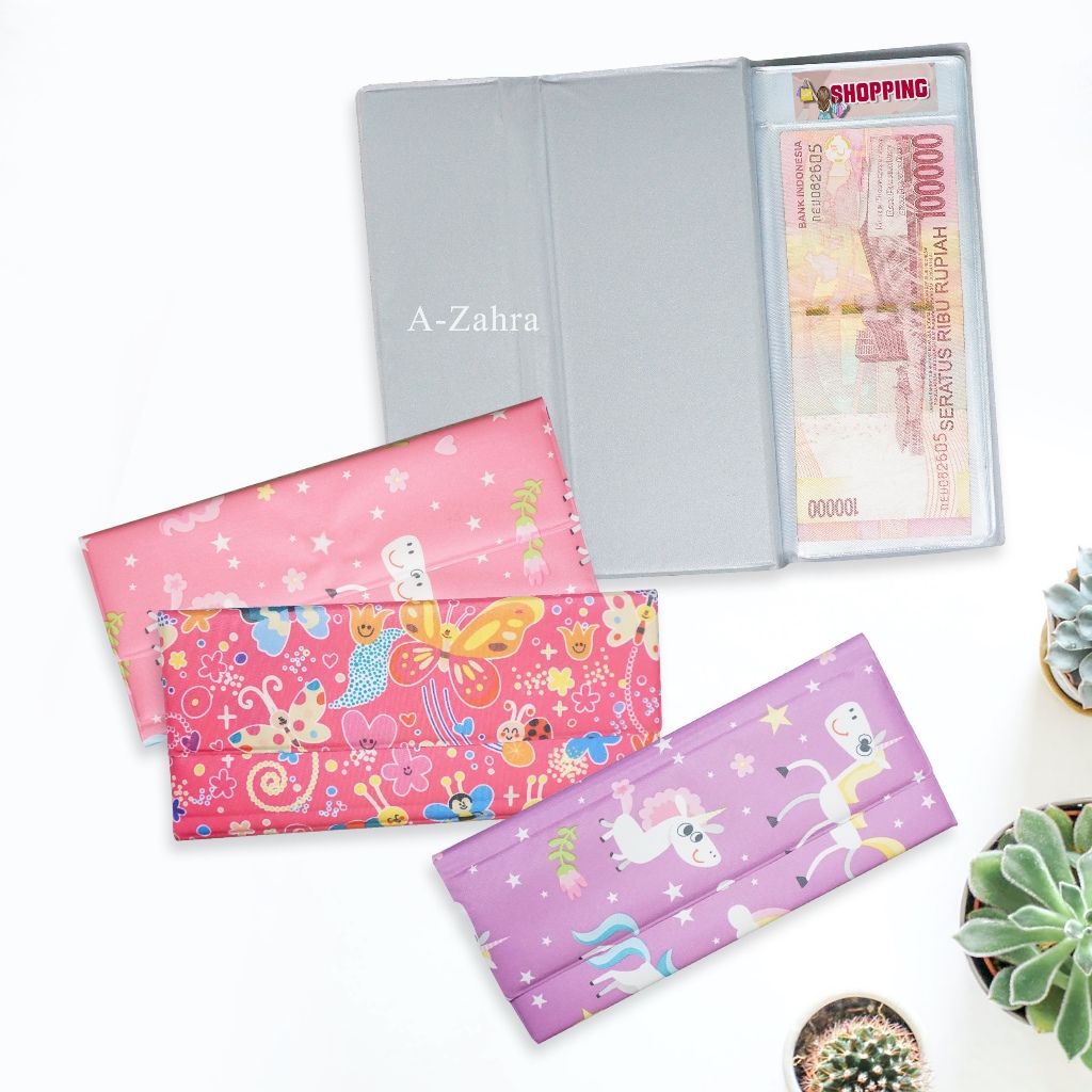 A-ZAHRA MINI DISCIPLINE WALLET WITH MOTIF / 32 MONEY SLOTS WALLET / MONEY WALLET