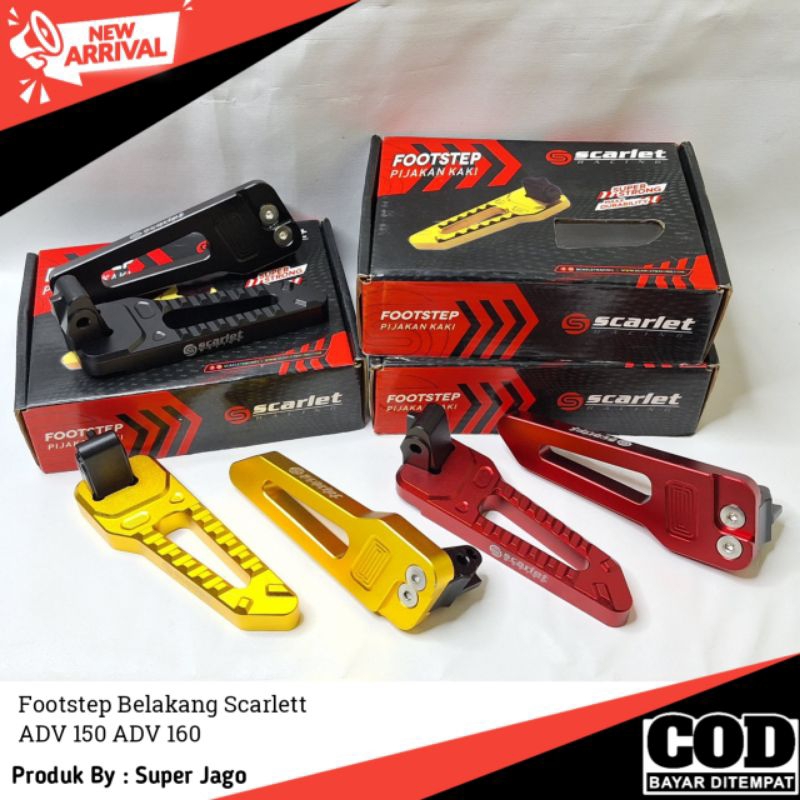 Adv 160 ADV 150 SCARLET อลูมิเนียม CNC พักเท้าหลังคู่