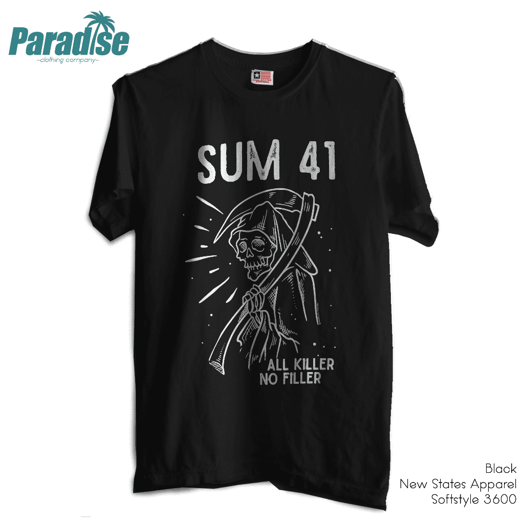 เสื้อยืด พิมพ์ลาย Paradise Band - Sum41 All Killer