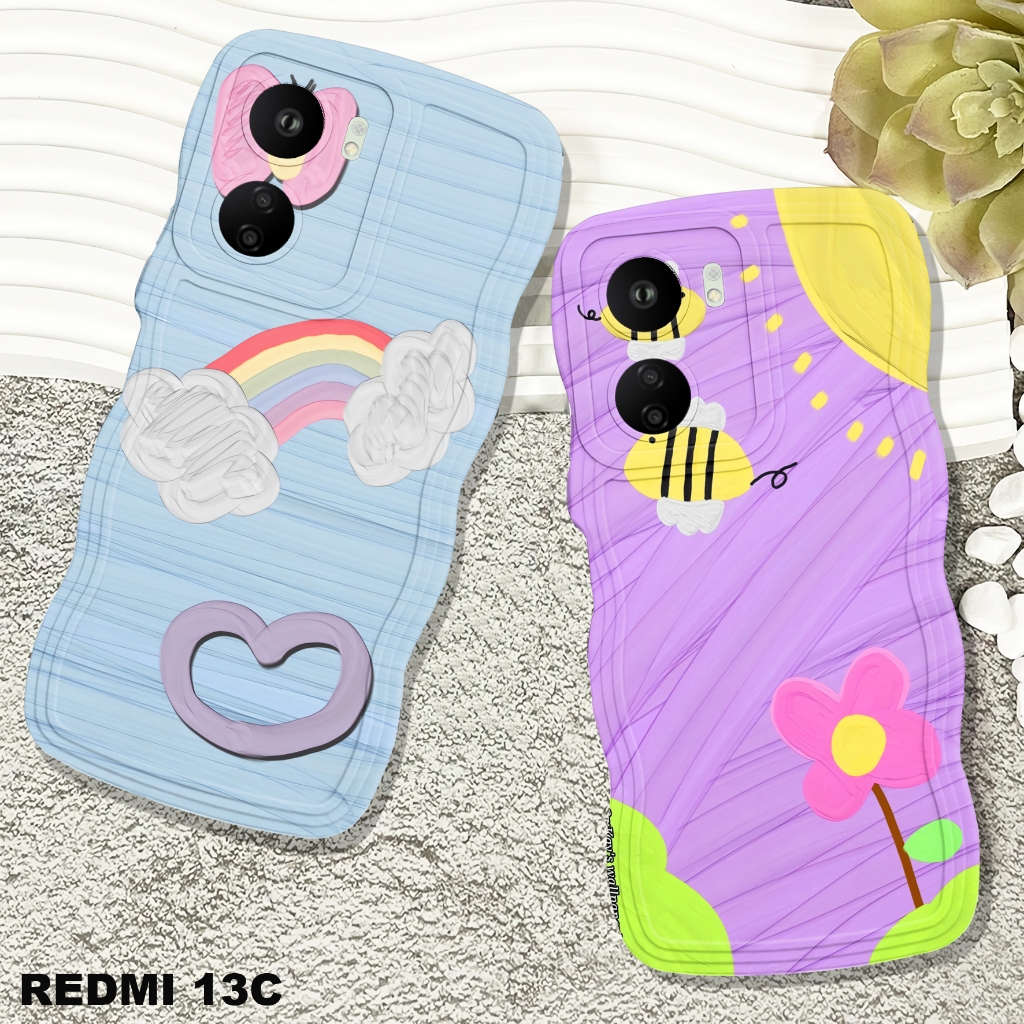 HP REDMI 13C 12C 12 4G 10C 10 4G 10 5G 9C 9A 9T 9 8/8A PRO A1/A2 POCO C65 SOFTCASE WAVY WAVE LATEST 