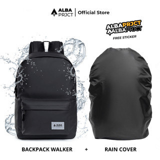 ALBA PROJECT | Backpack WALKER Tas Ransel Pria Wanita + RAIN COVER BAG (Paket BUNDLING) Tas Ransel Laptop Pria Wanita Tas Punggung Perempuan Tas Sekolah Tas Kuliah Tas Leptop 14-16 inch Tas Kerja Cowok Terbaru