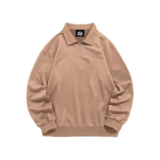 Sweatshirt Halfzip Basic Fleece Sweater Zipper Polos Pria Wanita Ukuran M - XXXL Adem Tidak Berbulu UQ Collection