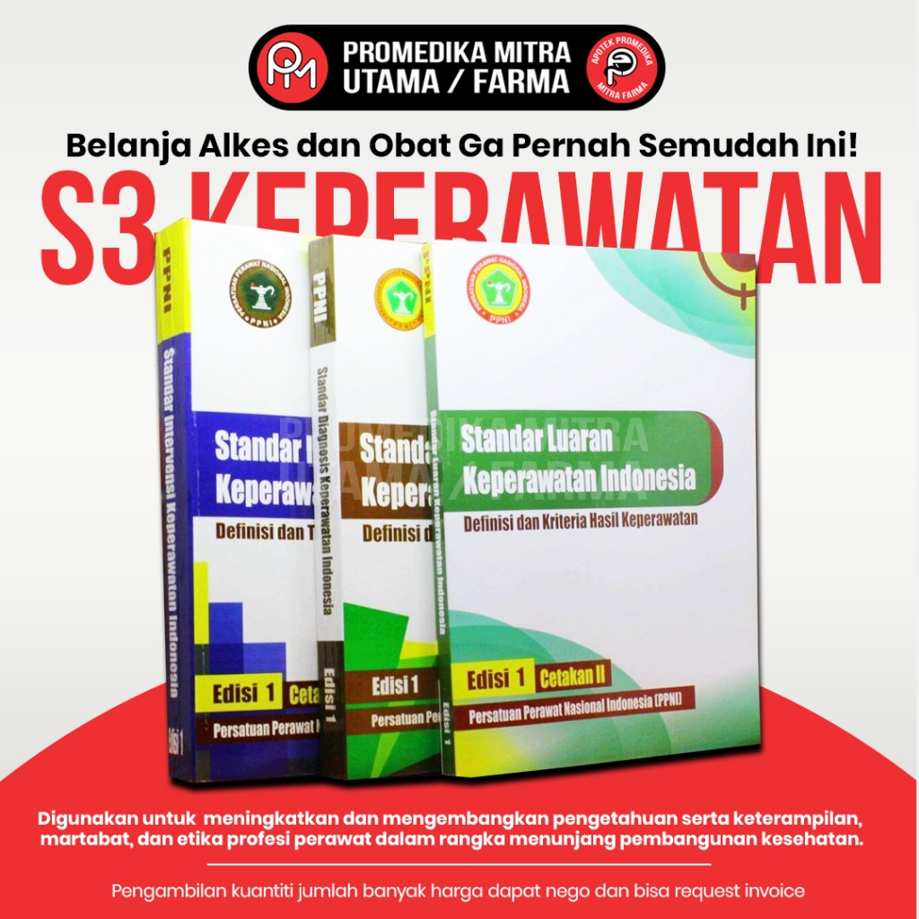 หนังสือพยาบาล SIKI SDKI SLKI สไตล์อินโดนีเซีย 3 เล่ม | หนังสือพยาบาล สไตล์อินโดนีเซีย 3 ชิ้น