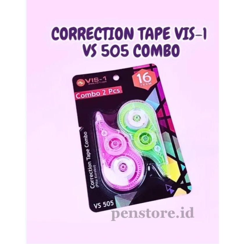 (ชุด) VIS-1 VS-505 Paper Stipo (เนื้อหา 2) - เทปลบคําผิด Type X