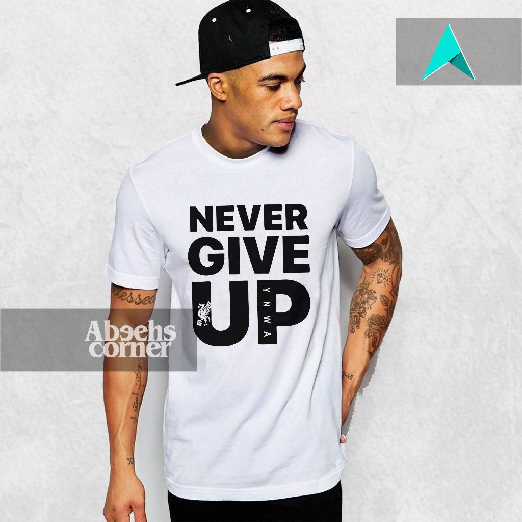 เสื้อยืด ลาย Never Give Up Mohammed Salah Liverpool