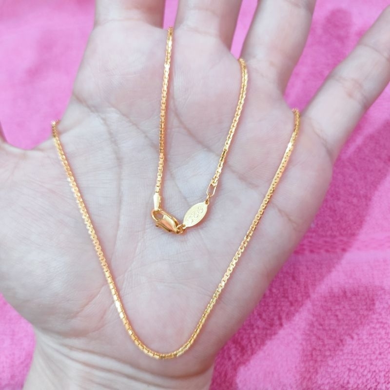 ITALY SANTA ADULT NECKLACE AUTHENTIC 925 SILVER GOLD PLATED