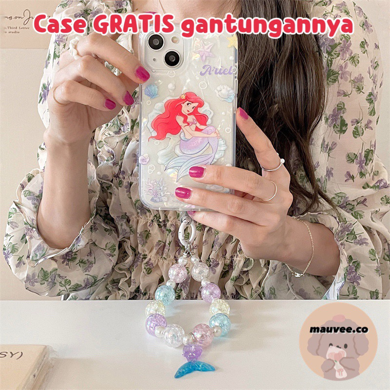 [READY] IPHONE CASE ARIEL FREE PEARL STRAP MERMAID