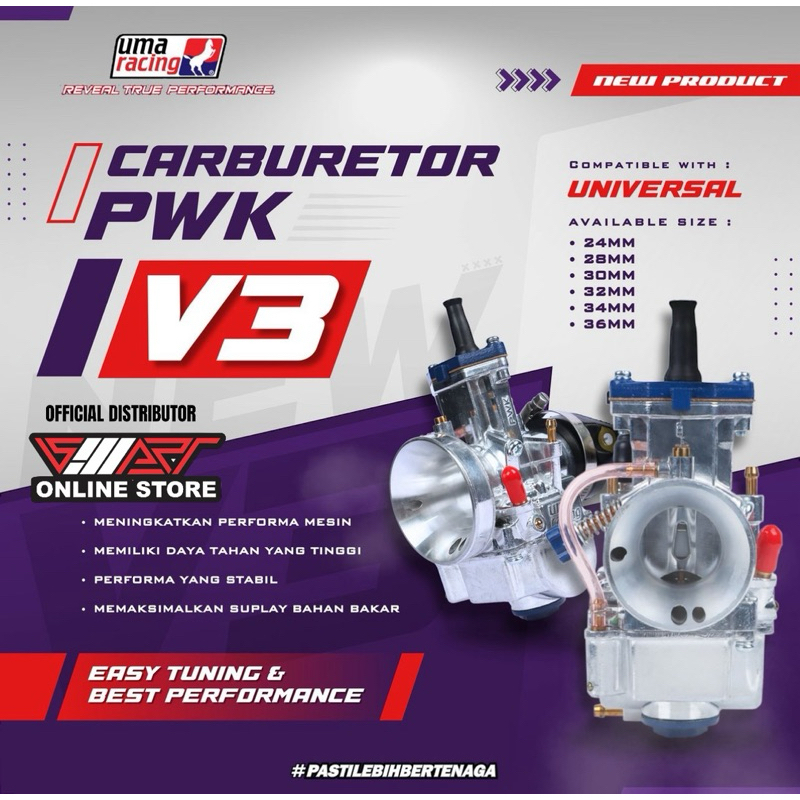 PWK UMA RACING V3 SERIES CARBURETOR 24MM 28MM 30MM 32MM 34MM 36MM