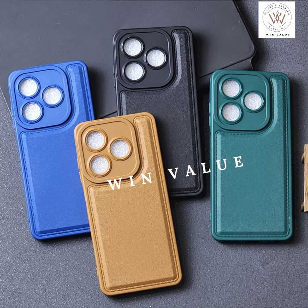 เคส Infinix Hot 40i กล้อง Leather Pro เคสสีดํา Infinix Hot 40i