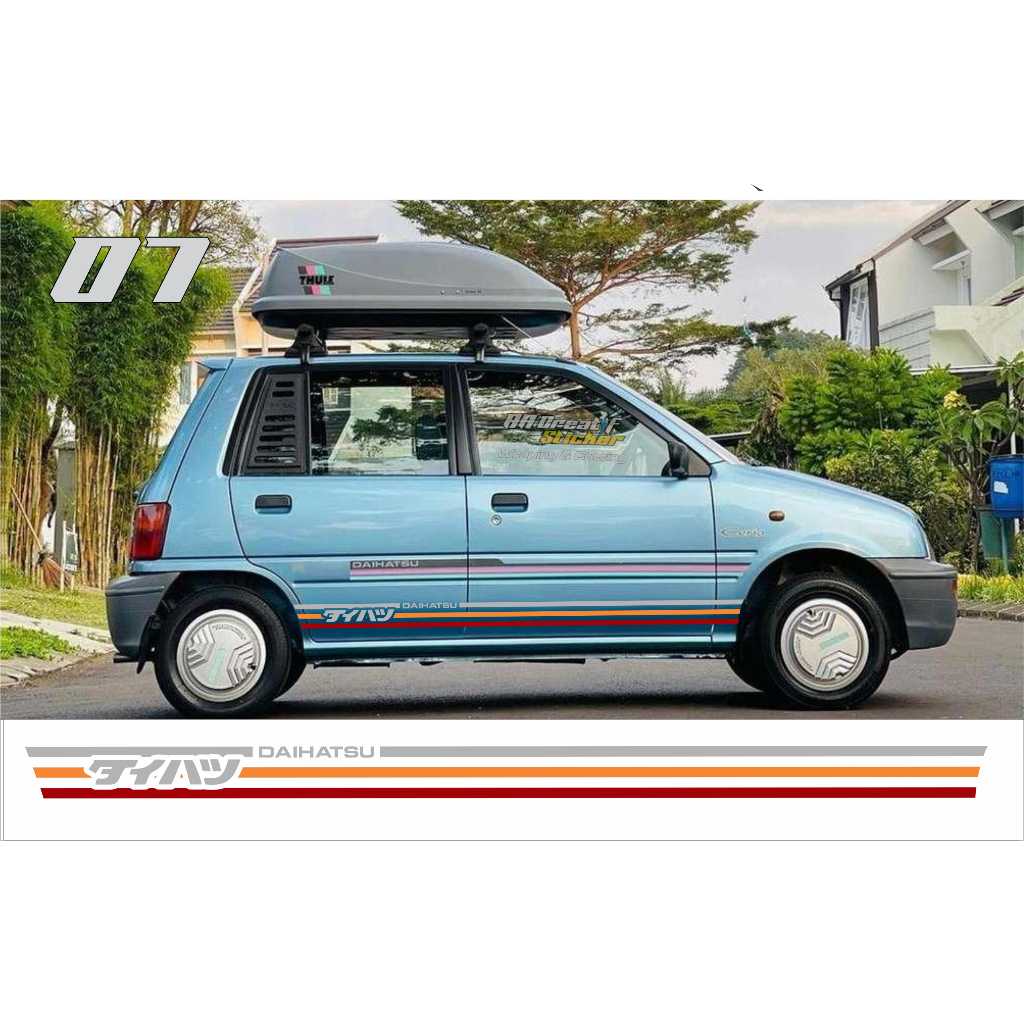 Daihatsu cheerful mira minimalist jdm รถตัดด้านข้างสติ๊กเกอร์รถยนต์