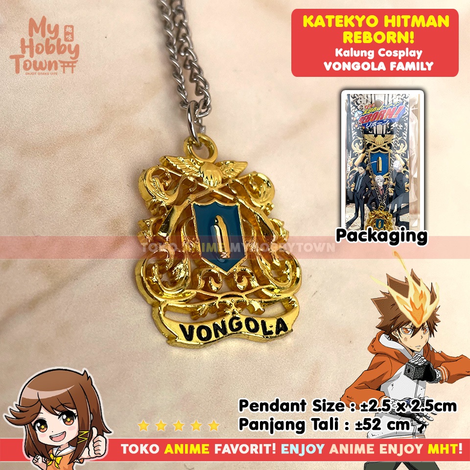 Vongola Family Katekyo Hitman Reborn Tsunayoshi Sawada Vongole คอสเพลย์สร้อยคอ