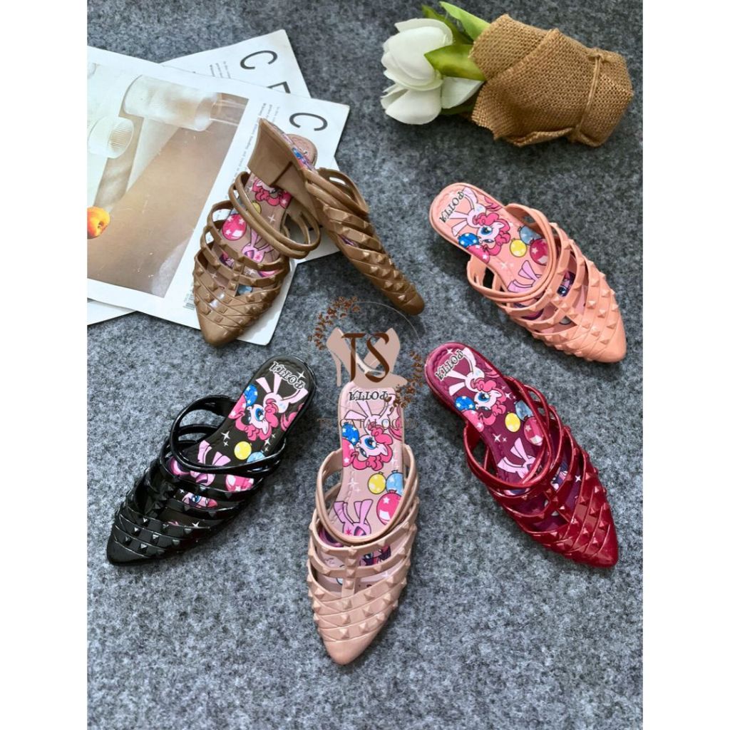 Lets รองเท้าแตะเด็กลายหมีนําเข้า Mokaya F815-2 และ F815-3
