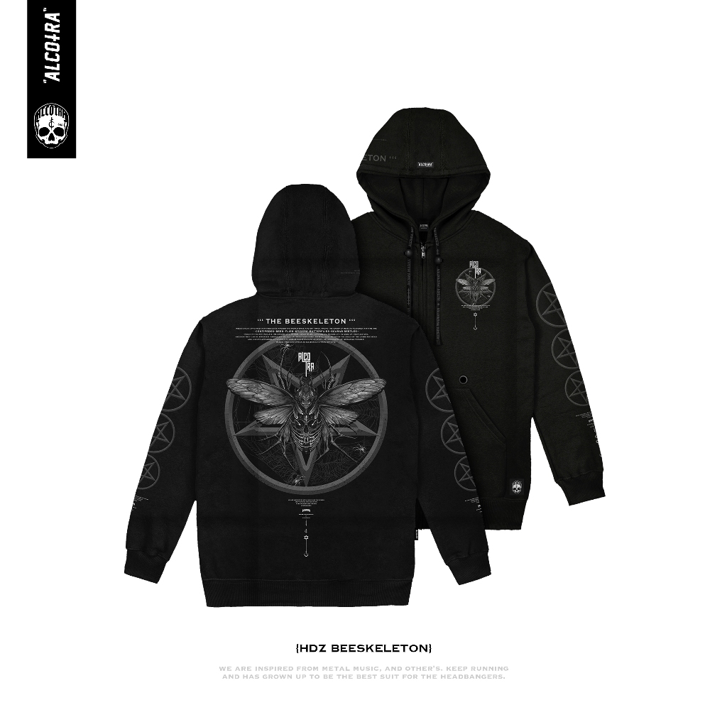 HDZ BEESKELETON // HOODIE ZIPPER BEESKELETON // HOODIE ZIPPER ALCOTRA
