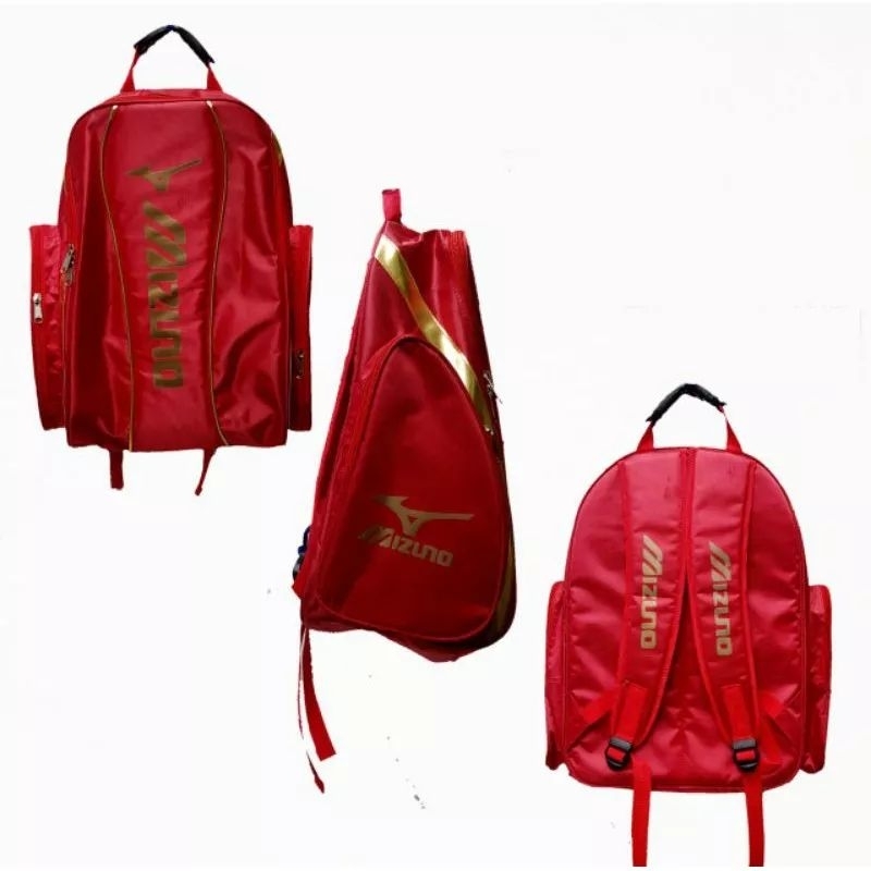 กระเป๋าแร็กเก็ต Mizuno Thermo BONUS GK ลูกขนไก่ l Mizuno แบดมินตันวอลเลย์บอลกระเป๋าเป้สะพายหลังพื้นท
