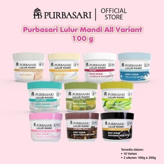 [Lebih Murah] Purbasari Lulur Mandi 100gr / Body Scrub - Mencerahkan - Melembabkan - menyamarkan flek hitam