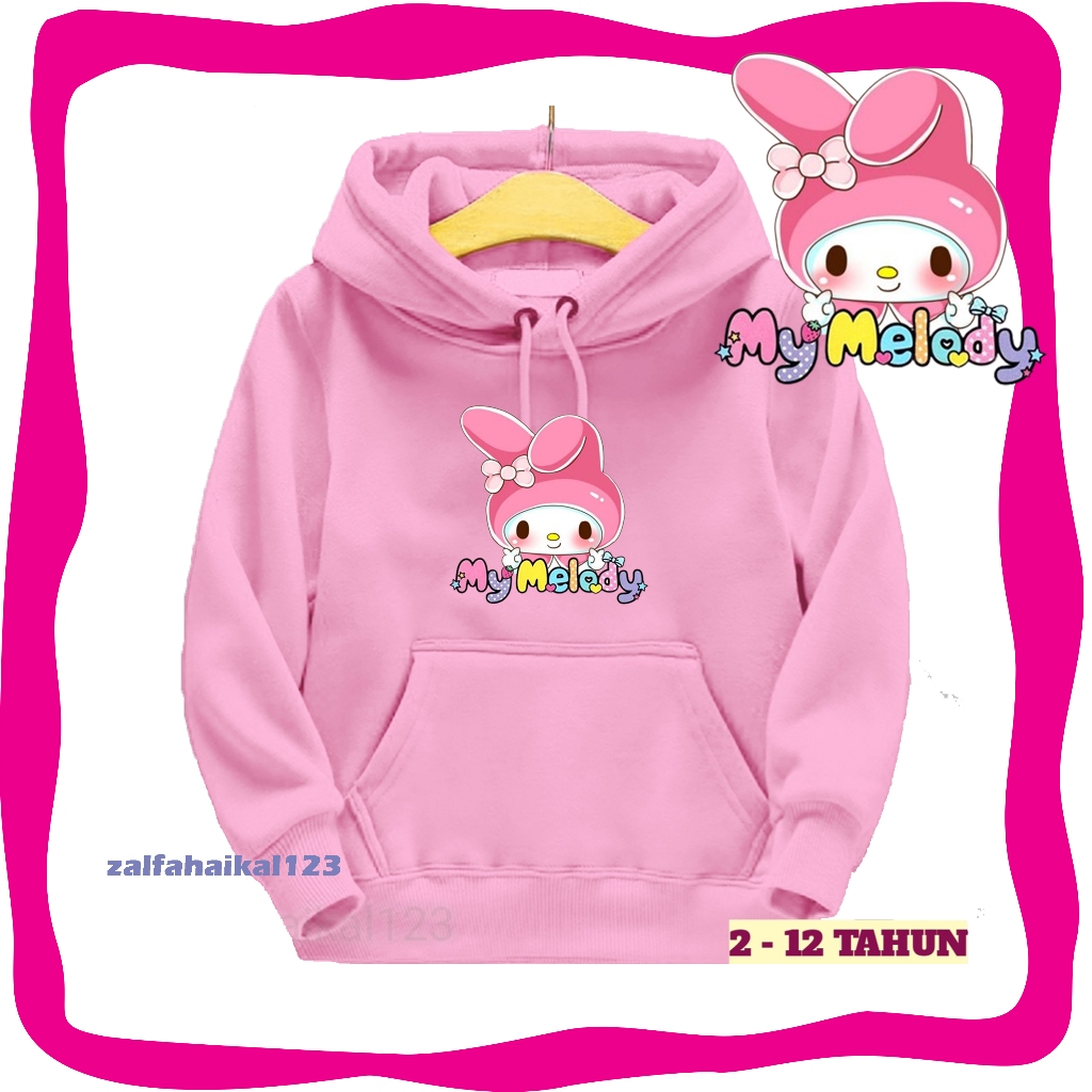 Hoodie แจ็คเก็ตสําหรับสาวอายุ 2 3 4 5 6 7 8 9 10 11 12 ปี hoodie เด็ก melody ใหม่ล่าสุด hudy แจ็คเก็ตสําหรับสาวเด็ก may melody