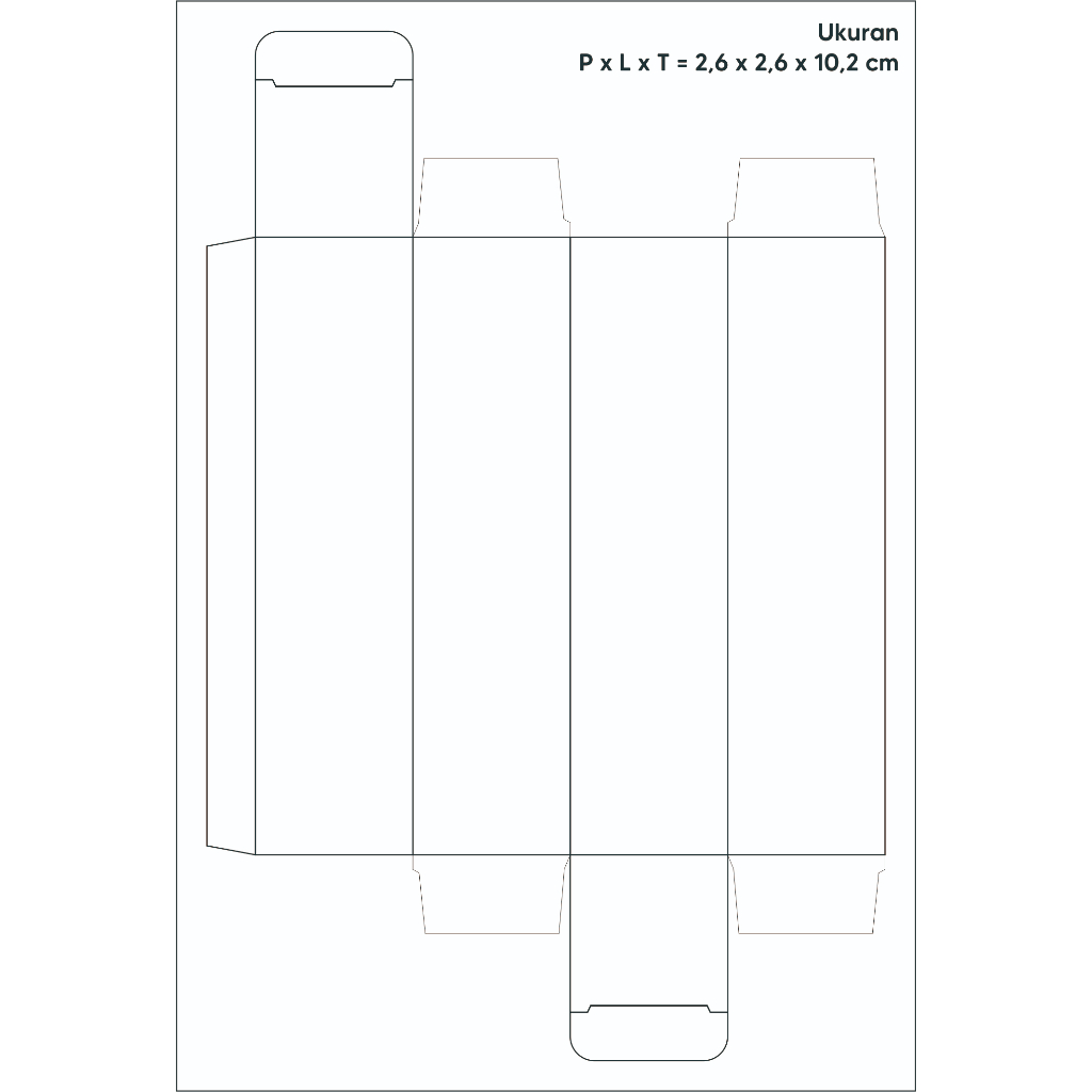 กล่องสั่งทําพิเศษ Full color/Own Brand size L x W x H = 2.6 x 2.6 x 10.2 ซม.